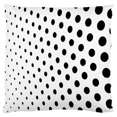 Polka Dot Black Circle Standard Flano Cushion Case (one Side)