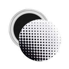 Comic Dots Polka Black White 2 25  Magnets