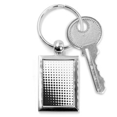 Comic Dots Polka Black White Key Chains (rectangle)  by Mariart