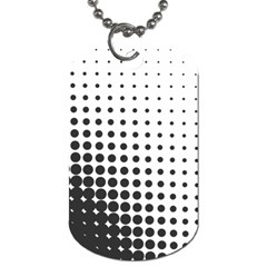 Comic Dots Polka Black White Dog Tag (two Sides) by Mariart