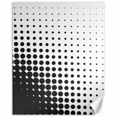 Comic Dots Polka Black White Canvas 16  X 20   by Mariart