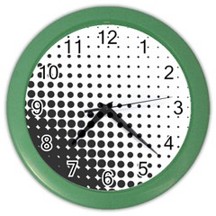 Comic Dots Polka Black White Color Wall Clocks