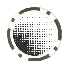 Comic Dots Polka Black White Poker Chip Card Guard by Mariart