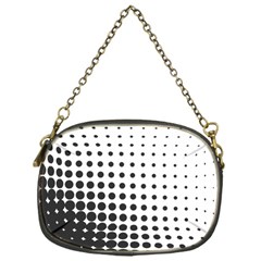 Comic Dots Polka Black White Chain Purses (one Side)  by Mariart