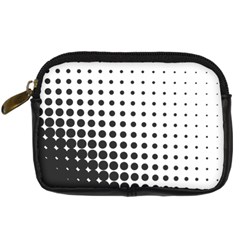 Comic Dots Polka Black White Digital Camera Cases by Mariart