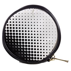 Comic Dots Polka Black White Mini Makeup Bags by Mariart