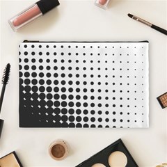 Comic Dots Polka Black White Cosmetic Bag (large) 