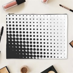 Comic Dots Polka Black White Cosmetic Bag (xl)