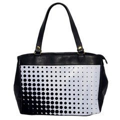 Comic Dots Polka Black White Office Handbags by Mariart