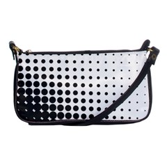 Comic Dots Polka Black White Shoulder Clutch Bags by Mariart