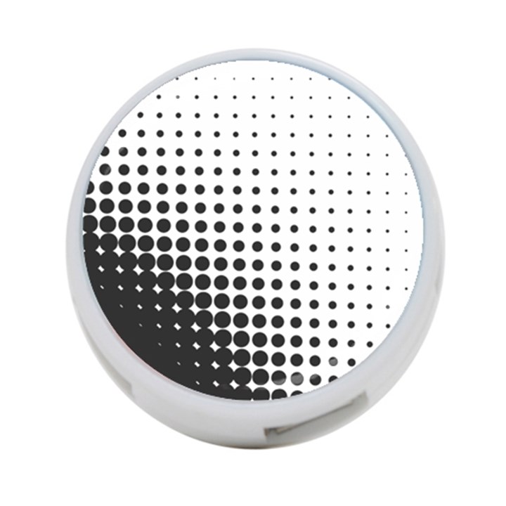 Comic Dots Polka Black White 4-Port USB Hub (Two Sides) 