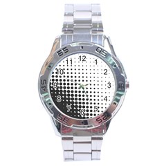 Comic Dots Polka Black White Stainless Steel Analogue Watch by Mariart