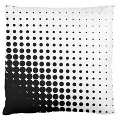 Comic Dots Polka Black White Large Cushion Case (one Side) by Mariart