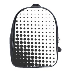 Comic Dots Polka Black White School Bags (xl) 