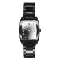 Comic Dots Polka Black White Stainless Steel Barrel Watch by Mariart