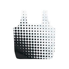 Comic Dots Polka Black White Full Print Recycle Bags (s) 