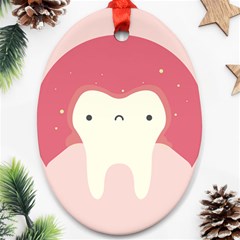 Sad Tooth Pink Ornament (oval)