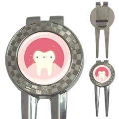 Sad Tooth Pink 3-in-1 Golf Divots by Mariart