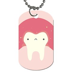 Sad Tooth Pink Dog Tag (one Side)