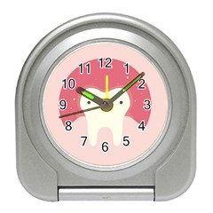 Sad Tooth Pink Travel Alarm Clocks