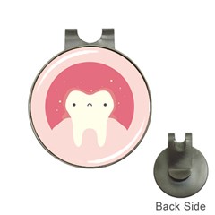 Sad Tooth Pink Hat Clips With Golf Markers by Mariart