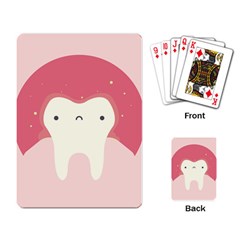 Sad Tooth Pink Playing Card