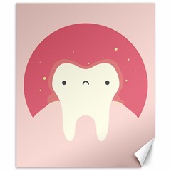 Sad Tooth Pink Canvas 8  X 10  by Mariart