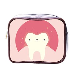 Sad Tooth Pink Mini Toiletries Bags