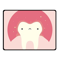 Sad Tooth Pink Fleece Blanket (small) by Mariart