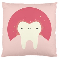 Sad Tooth Pink Large Cushion Case (one Side) by Mariart