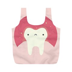 Sad Tooth Pink Full Print Recycle Bags (m) 