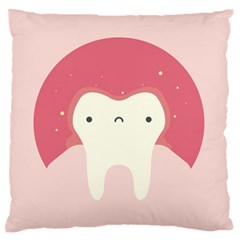 Sad Tooth Pink Large Flano Cushion Case (two Sides) by Mariart