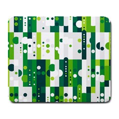 Generative Art Experiment Rectangular Circular Shapes Polka Green Vertical Large Mousepads