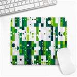 Generative Art Experiment Rectangular Circular Shapes Polka Green Vertical Large Mousepads Front