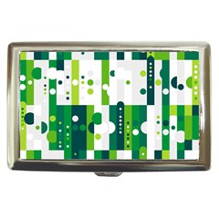 Generative Art Experiment Rectangular Circular Shapes Polka Green Vertical Cigarette Money Cases by Mariart