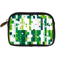 Generative Art Experiment Rectangular Circular Shapes Polka Green Vertical Digital Camera Cases by Mariart