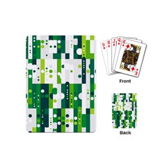 Generative Art Experiment Rectangular Circular Shapes Polka Green Vertical Playing Cards (mini)  by Mariart