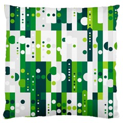 Generative Art Experiment Rectangular Circular Shapes Polka Green Vertical Large Cushion Case (two Sides) by Mariart