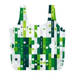 Generative Art Experiment Rectangular Circular Shapes Polka Green Vertical Full Print Recycle Bags (l)  by Mariart