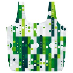 Generative Art Experiment Rectangular Circular Shapes Polka Green Vertical Full Print Recycle Bags (l)  by Mariart