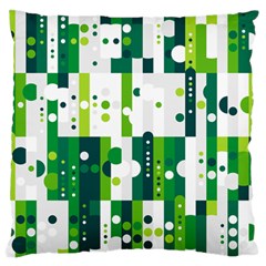 Generative Art Experiment Rectangular Circular Shapes Polka Green Vertical Standard Flano Cushion Case (one Side) by Mariart