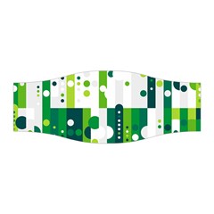 Generative Art Experiment Rectangular Circular Shapes Polka Green Vertical Stretchable Headband by Mariart