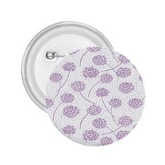 Purple Tulip Flower Floral Polkadot Polka Spot 2 25  Buttons