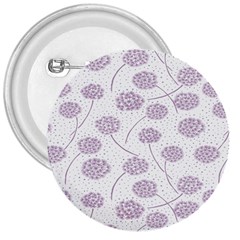 Purple Tulip Flower Floral Polkadot Polka Spot 3  Buttons