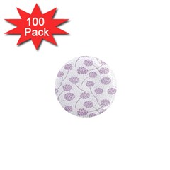 Purple Tulip Flower Floral Polkadot Polka Spot 1  Mini Magnets (100 Pack)  by Mariart