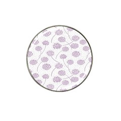 Purple Tulip Flower Floral Polkadot Polka Spot Hat Clip Ball Marker (4 Pack) by Mariart