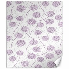 Purple Tulip Flower Floral Polkadot Polka Spot Canvas 8  X 10  by Mariart