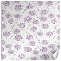 Purple Tulip Flower Floral Polkadot Polka Spot Canvas 12  X 12   by Mariart