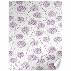 Purple Tulip Flower Floral Polkadot Polka Spot Canvas 18  X 24   by Mariart