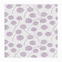 Purple Tulip Flower Floral Polkadot Polka Spot Medium Glasses Cloth (2-side) by Mariart